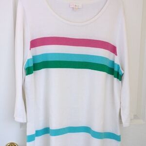 Belle by Kim Gravel White Knit Top